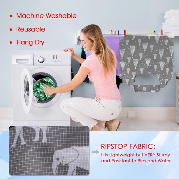 Christmas Reusable Gift Bags,6 Pack Large Holiday Tote Foldable Cloth Bag for Wo - Picture 7 of 8